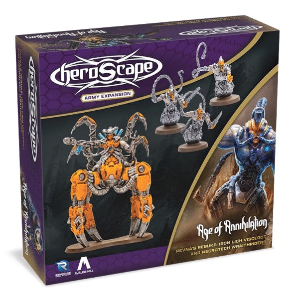 Heroscape: Revna's Rebuke - Iron Lich Viscerot and Necrotech Wraithriders Army Expansion