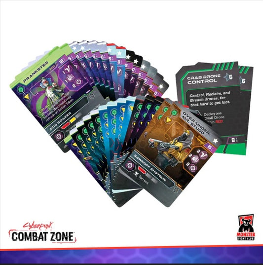 Cyberpunk RED: Combat Zone - RPG Character Card Pack