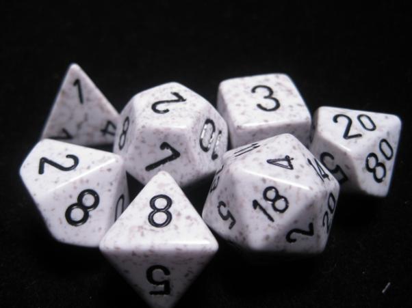 Speckled: Set Artic Camo Polyhedral 7-Die Set