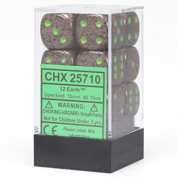 Speckled: Earth 16mm D6 Dice Block (12)