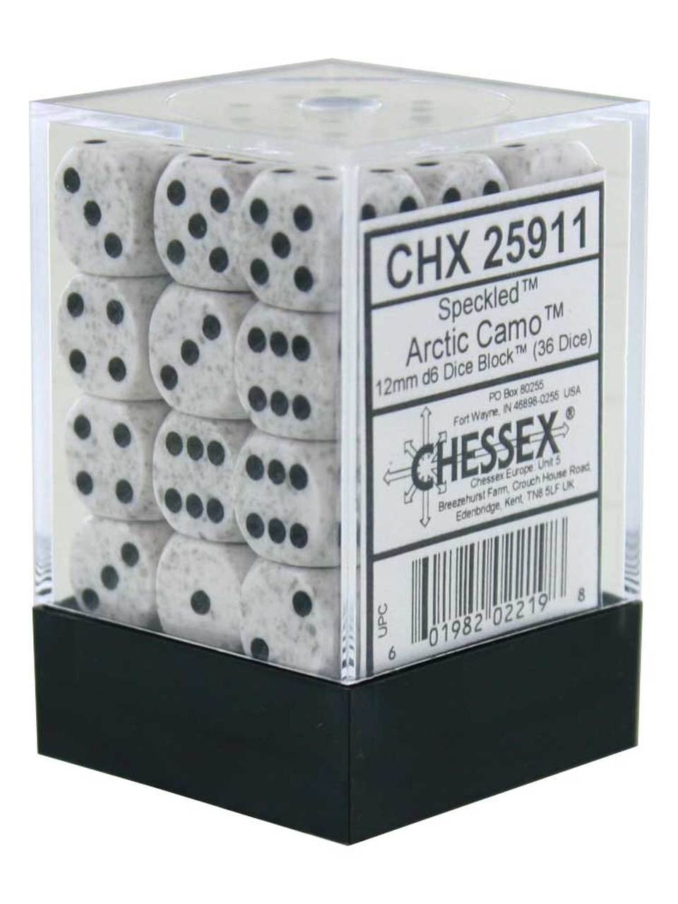 Speckled: Artic Camo 12mm D6 Dice Block (36)