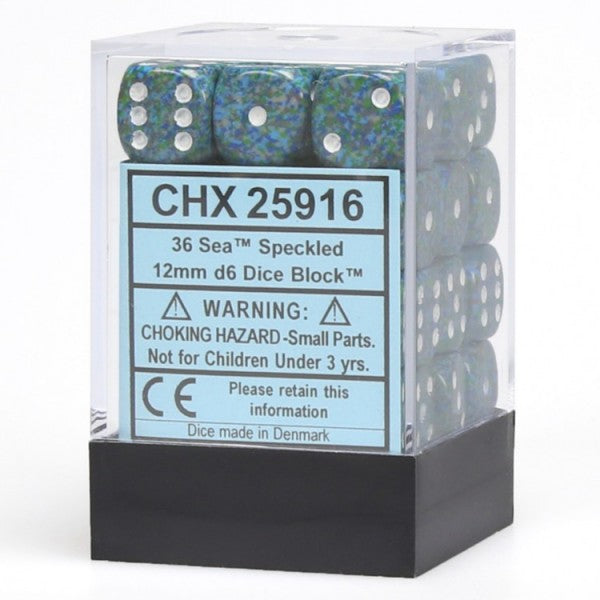 Speckled: Sea 12mm D6 Dice Block (36)