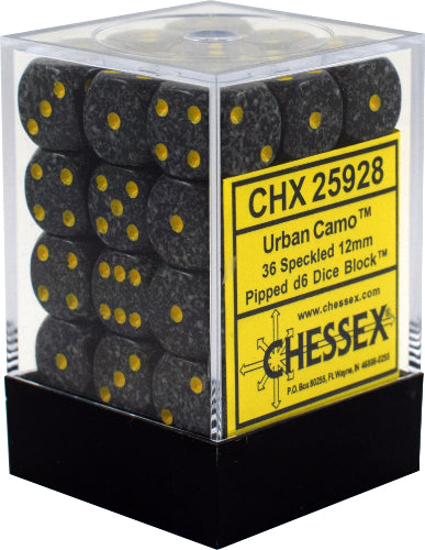Speckled: Urban Camo 12mm D6 Dice Block (36)