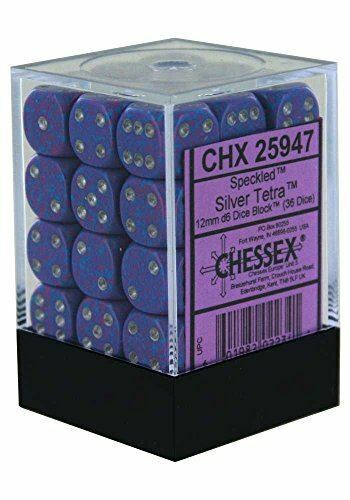 Speckled: Silver Tetra 12mm D6 Dice Block (36)