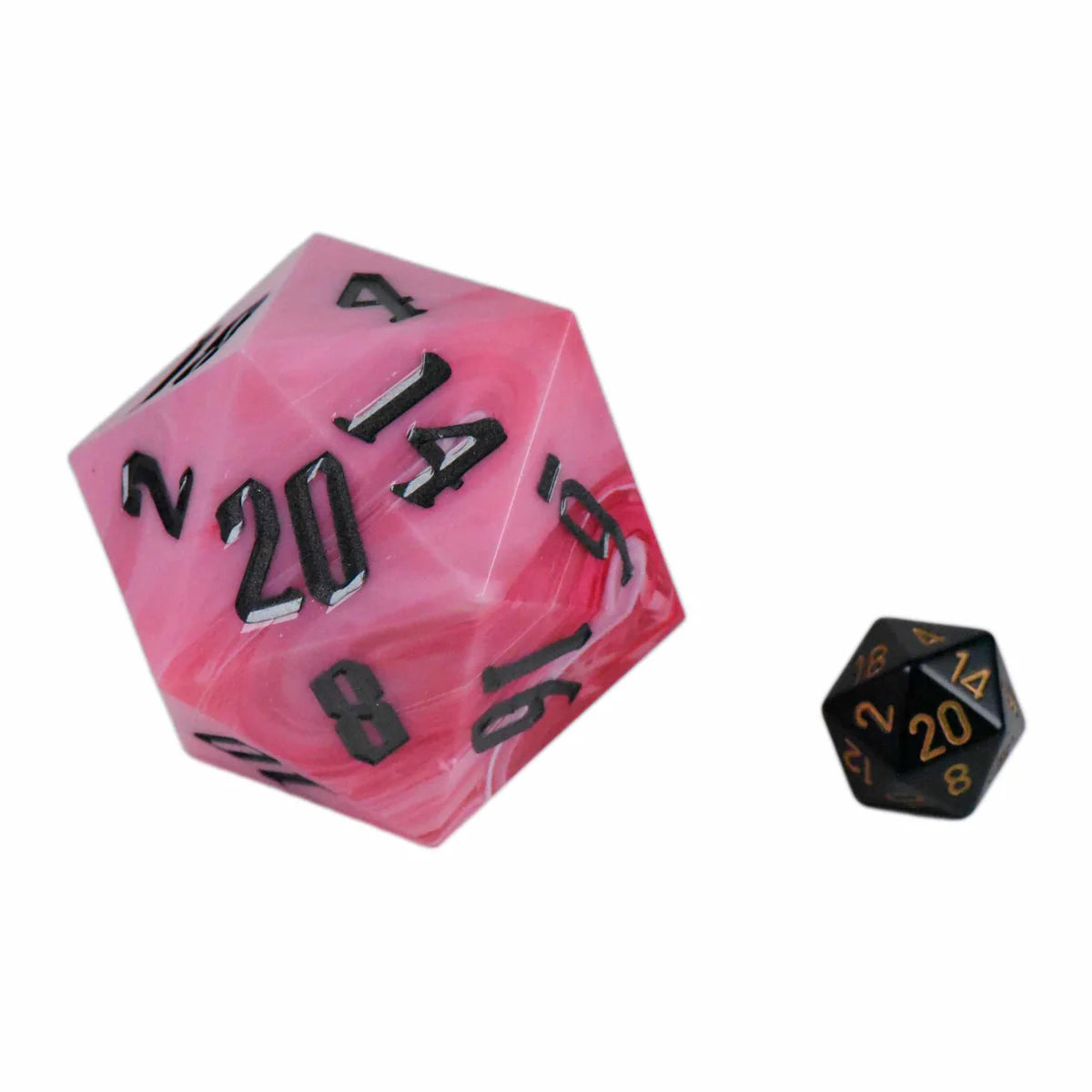 55mm D20 Marbled Fuchsia (Sharp Edged)