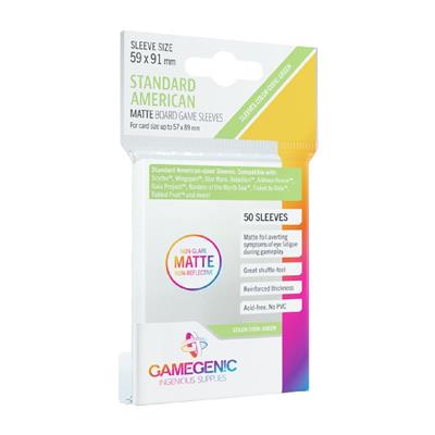 Matte Sleeves: Standard American (59 x 91mm)
