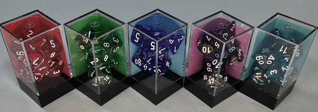 Translucent: Red/White Polyhedral 7-Die Set