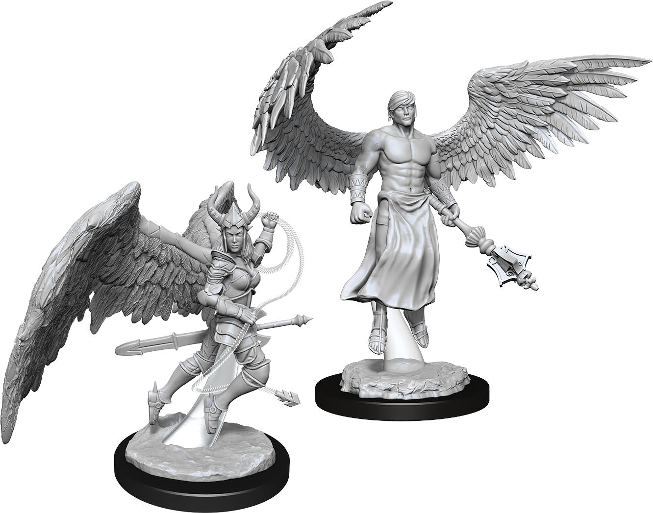 Nolzur's Marvelous Unpainted Miniatures - Deva & Erinyes