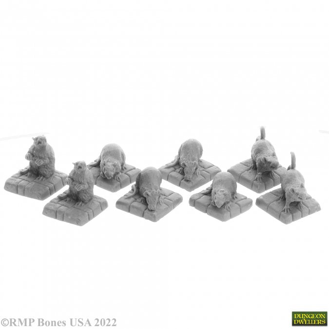 Dungeon Dwellers Bones: Dire Rats (8)