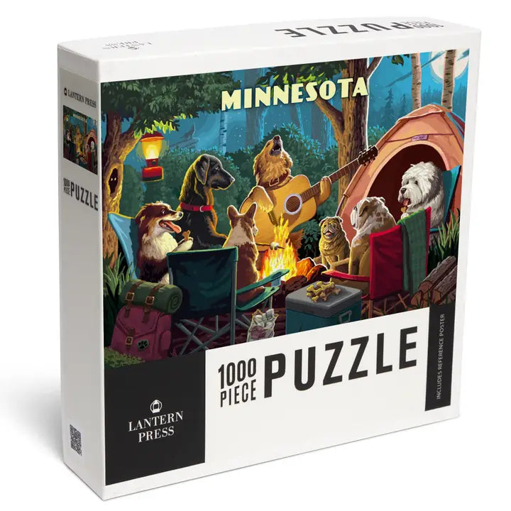 Pack Life, Dogs Around Campfire - 1000 piece