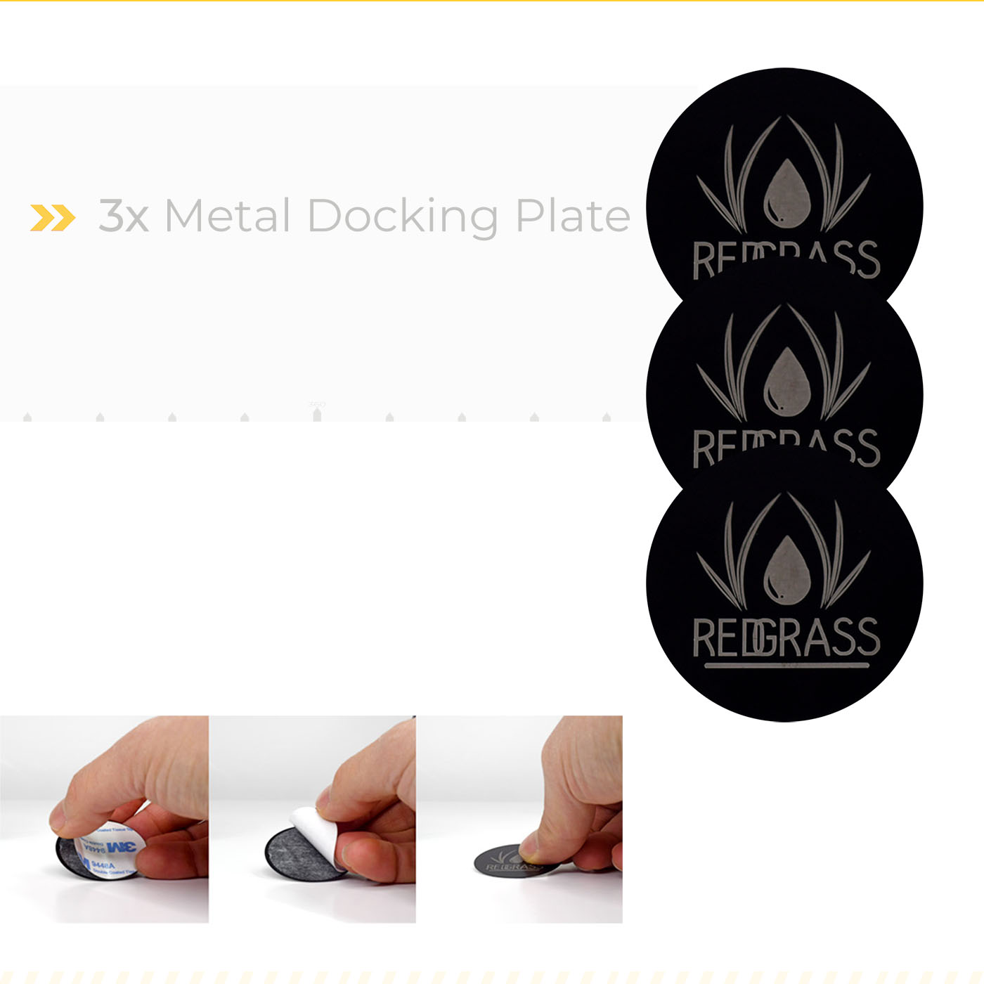 RedGrass Games: 3x Metal Docking Plate for RGG360 Painting Handle v2