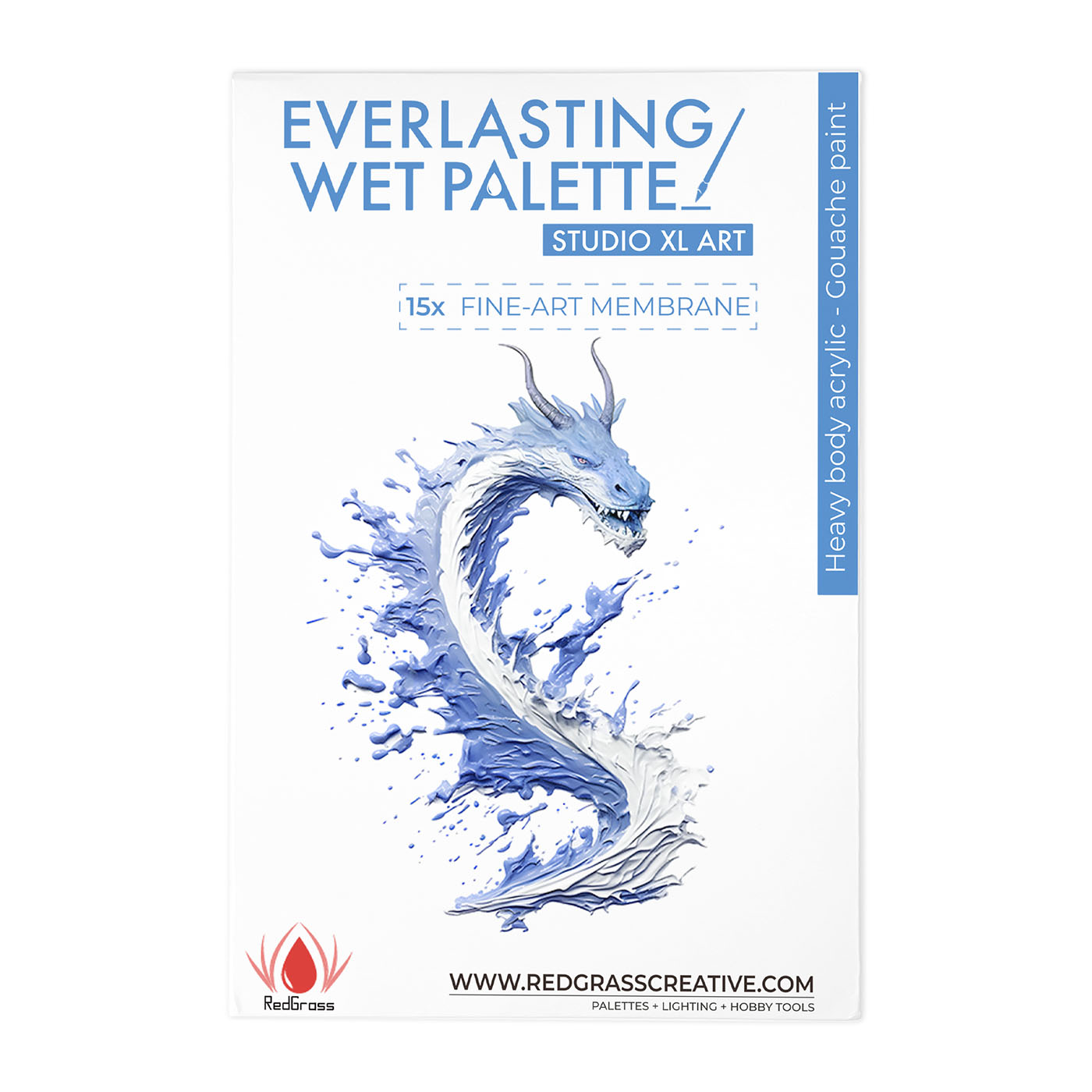 RedGrass Games: Everlasting Wet Palette Studio XL Art 15x Fine-Art Membrane