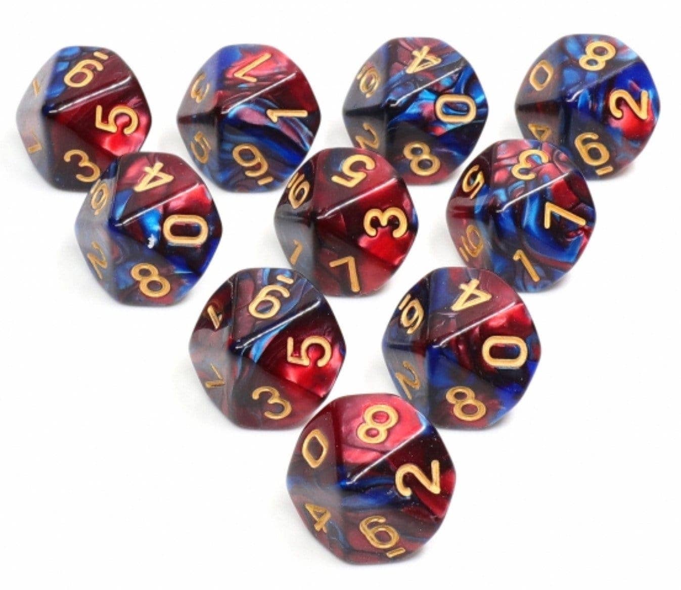 10 piece D10s - Blue Blood
