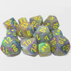 Festive: Rio/Yellow 12mm D6 Dice Block (36)