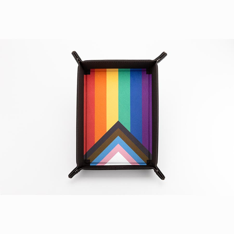 FANROLL: VELVET DICE TRAY: PRIDE RAINBOW FLAG