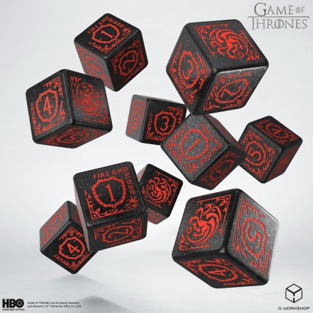 Game of Thrones 10d6 Dice Set - Targaryen