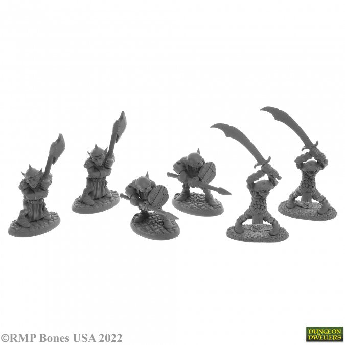 Dungeon Dwellers Bones: Goblin Warriors (6)