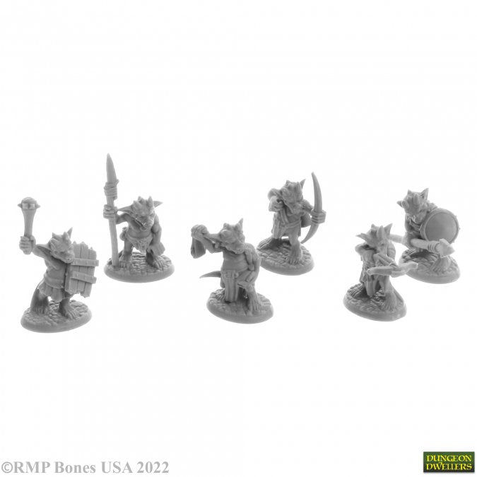 Dungeon Dwellers Bones: Ratpelt Kobold Warriors (6)