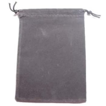 Gray Velour Dice Pouch (small)