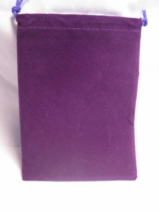 Purple Velour Dice Pouch (small)