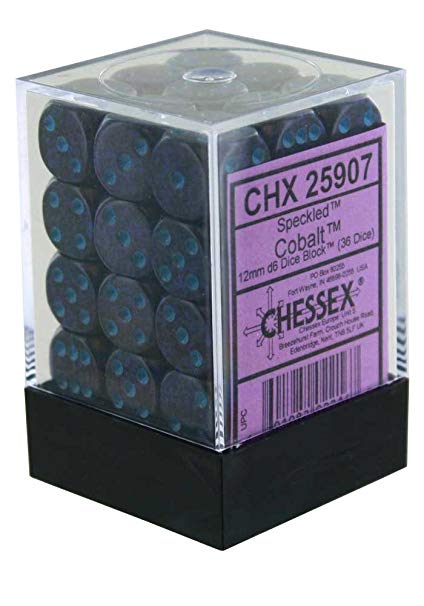 Speckled: Cobalt 12mm D6 Dice Block (36)
