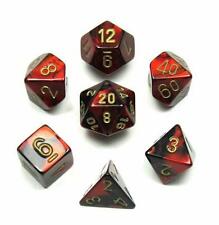 Gemini: Black Red/Gold Polyhedral 7-Die Set