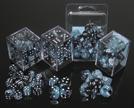 Gemini: Black Shell/White 16mm D6 Dice Block (12)