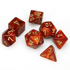 Scarab: Poly Scarlet/Gold Polyhedral 7-Dice Set
