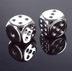 Silver Metallic 16mm D6 Dice Pair