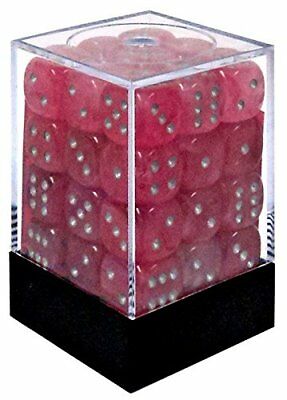 Ghostly Glow: Pink/Silver 12mm D6 Dice Block (36)
