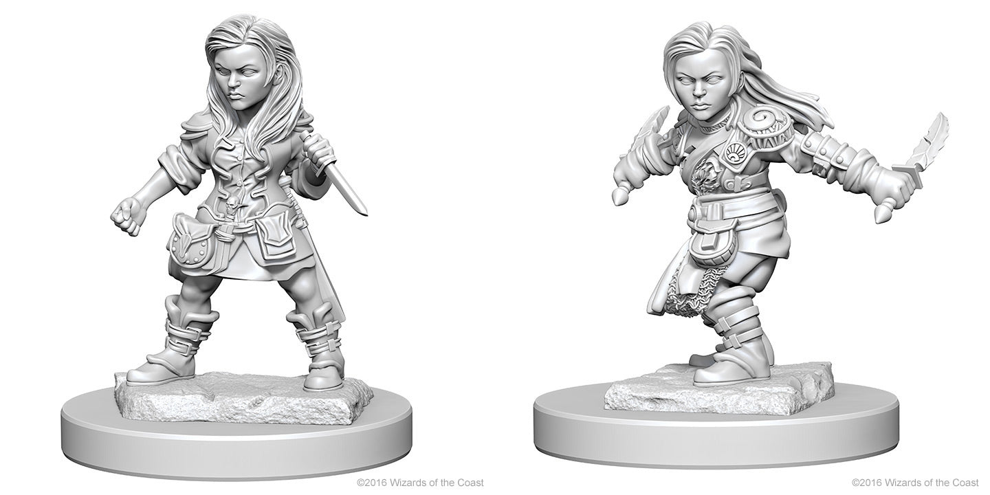 Nolzur's Marvelous Unpainted Miniatures - Halfling Female Rogue