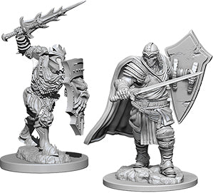 Nolzur's Marvelous Unpainted Miniatures - Death Knight & Helmed Horror