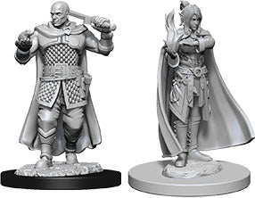 Nolzur's Marvelous Unpainted Miniatures - Human Ranger & Moon Elf Sorcerer