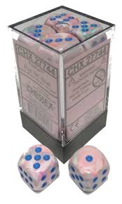 Festive: Pop Art/Blue 16mm D6 Dice Block (12)