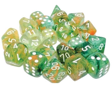 Nebula: Spring/white Luminary 16mm D6 Dice Block (12)