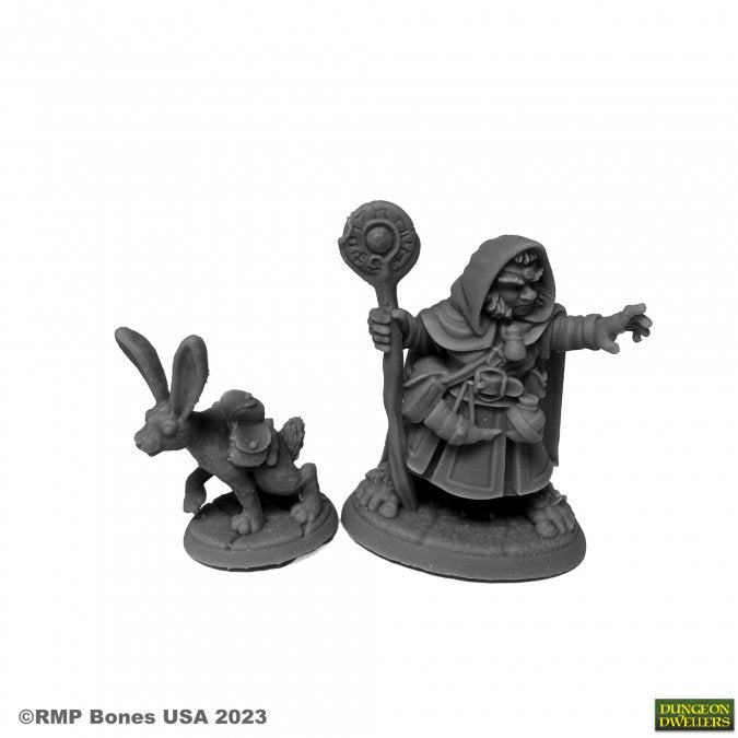 Dungeon Dwellers Hollis Grayheath and Verbena Halfling Druid and Hare Animal Companion