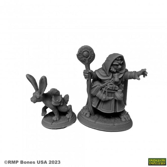 Dungeon Dwellers Hollis Grayheath and Verbena Halfling Druid and Hare Animal Companion