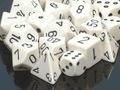 Opaque: White/Black Polyhedral 7-Die Set
