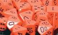 Opaque: Orange/Black Polyhedral 7-Die Set