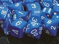 Opaque: Blue/White Polyhedral 7-Die Set