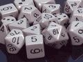 Opaque: Grey/Black Polyhedral 7-Die Set