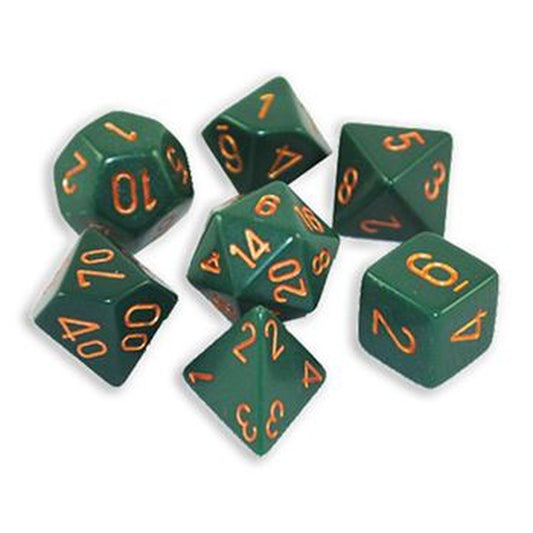 Opaque: Dusty Green/Copper Polyhedral 7-Die Set