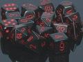 Opaque: Black/Red Polyhedral 7-Die Set