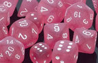 Frosted: Pink/White 12mm D6 Dice Block (36)