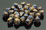 Gemini: Blue-Gold/White 12mm D6 Dice Block (36)