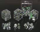 Gemini: Black-Gray/Green 12mm D6 Dice Block (36)