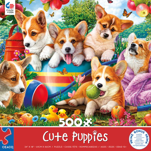 Cute Puppies - 500 Piece Puzzle