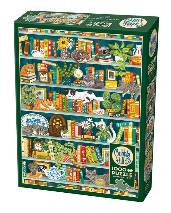 The Purrfect Bookshelf 1000 piece puzzle