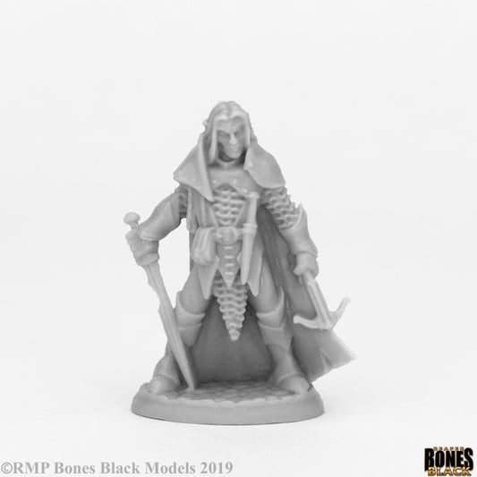 Reaper Bones Black Dark Elf Male Warrior Drow Fighter