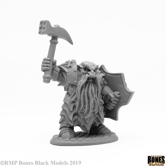 Reaper Bones Black Enlarged Dark Dwarf Smiter Dwarf Paladin